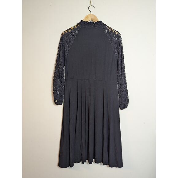 NWT Torrid Black Super Soft Lace Sleeve Skater Dress - Picture 8 of 9
